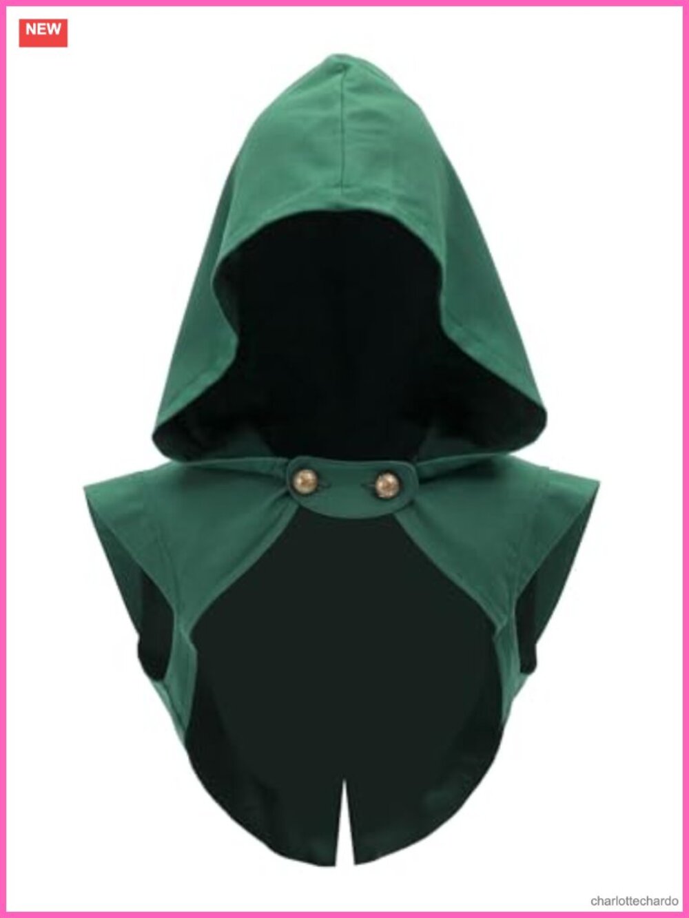 Medieval Hooded Cowl Cape Linen Blend Cosplay Renaissance LARP Costume